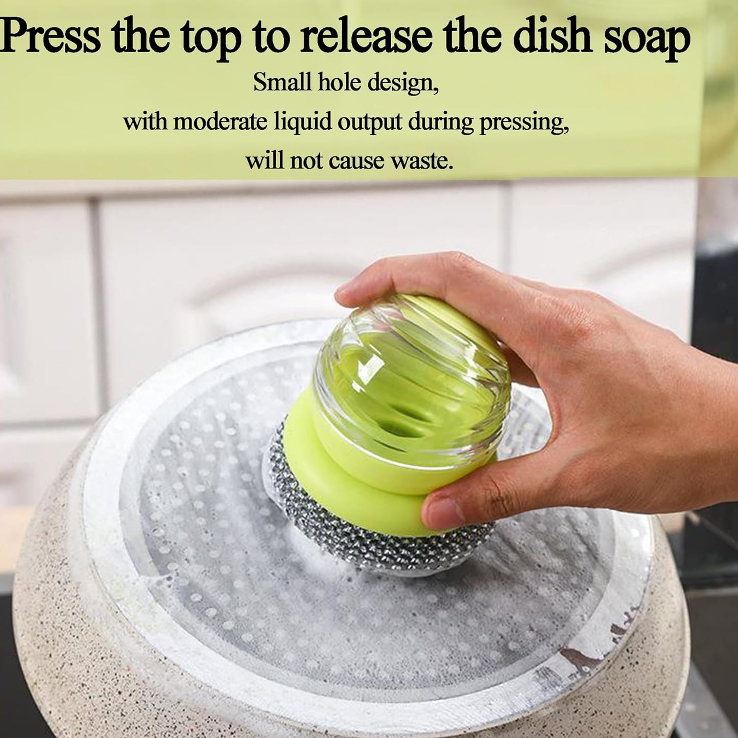 Spherical automatic liquid filling pot brush