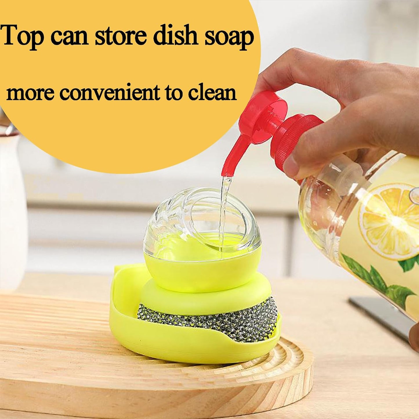 Spherical automatic liquid filling pot brush
