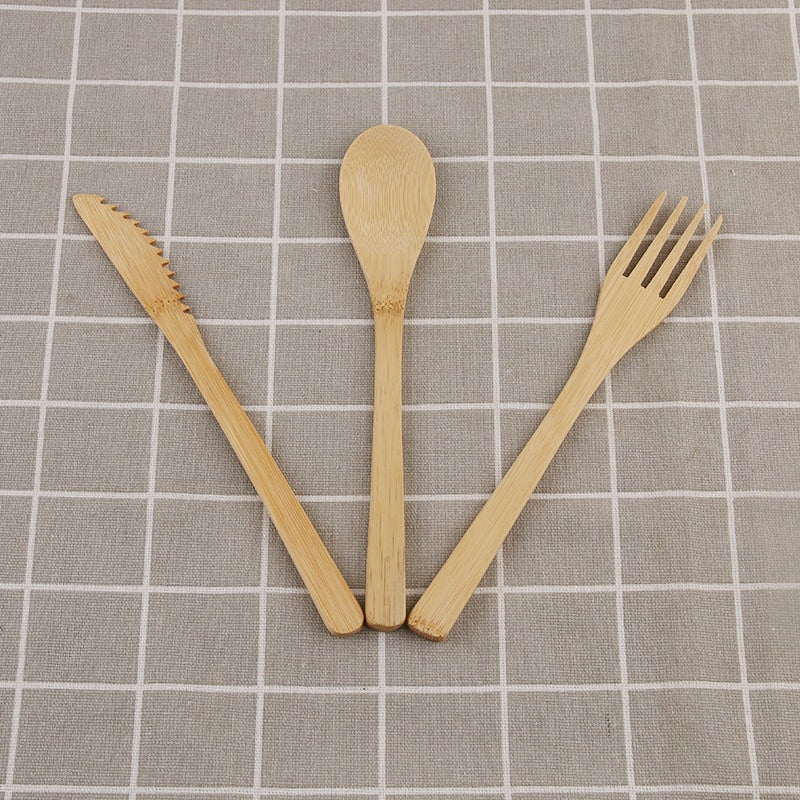 Bamboo knife, fork and spoon 20CM set
