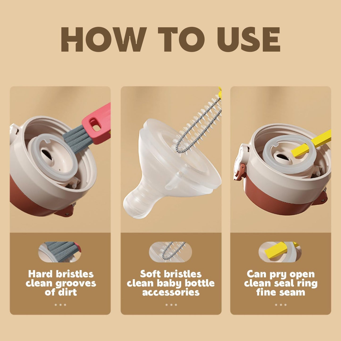 3 in 1 cleaning brush