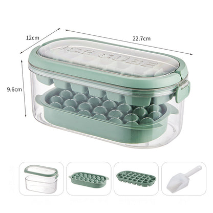 Push-type silicone 2-in-1 ice maker