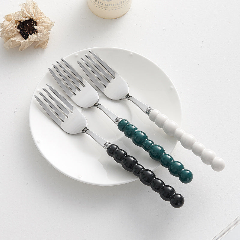 4-piece colorful pearl handle cutlery set