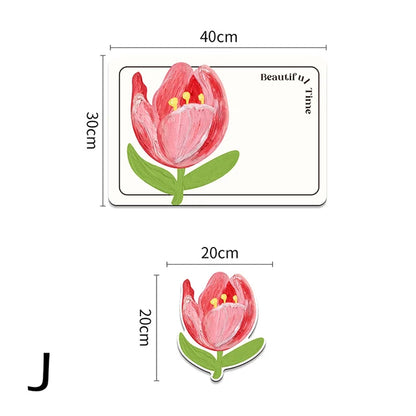 Set of 2 flower shaped placemats