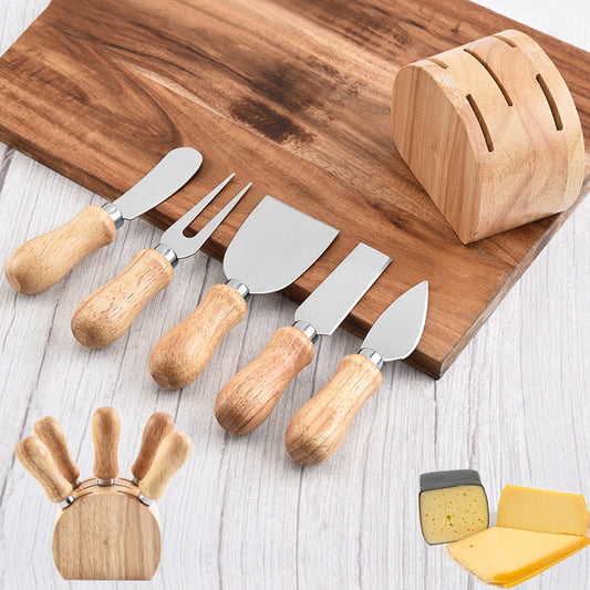 Stainless Steel Bakelite Knife Block 5-Piece Set