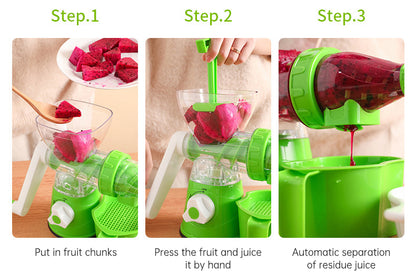 Multifunctional manual rotary juicer