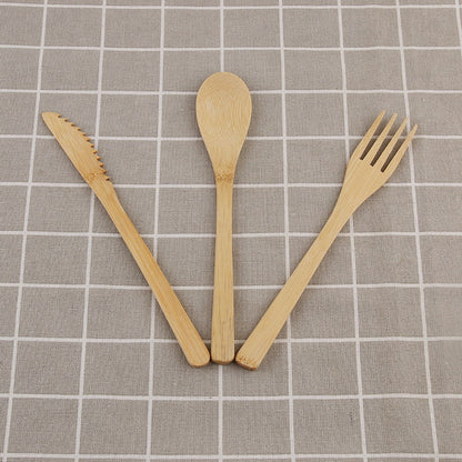 Bamboo knife, fork and spoon 20CM set