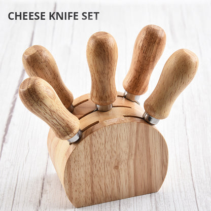 Stainless Steel Bakelite Knife Block 5-Piece Set