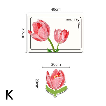 Set of 2 flower shaped placemats