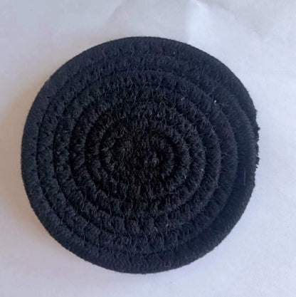 Hand-woven thickened simple heat-insulating cotton thread placemat
