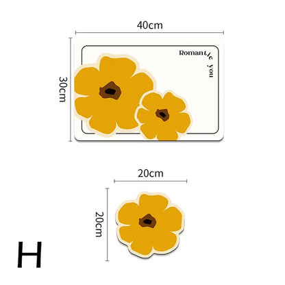Set of 2 flower shaped placemats