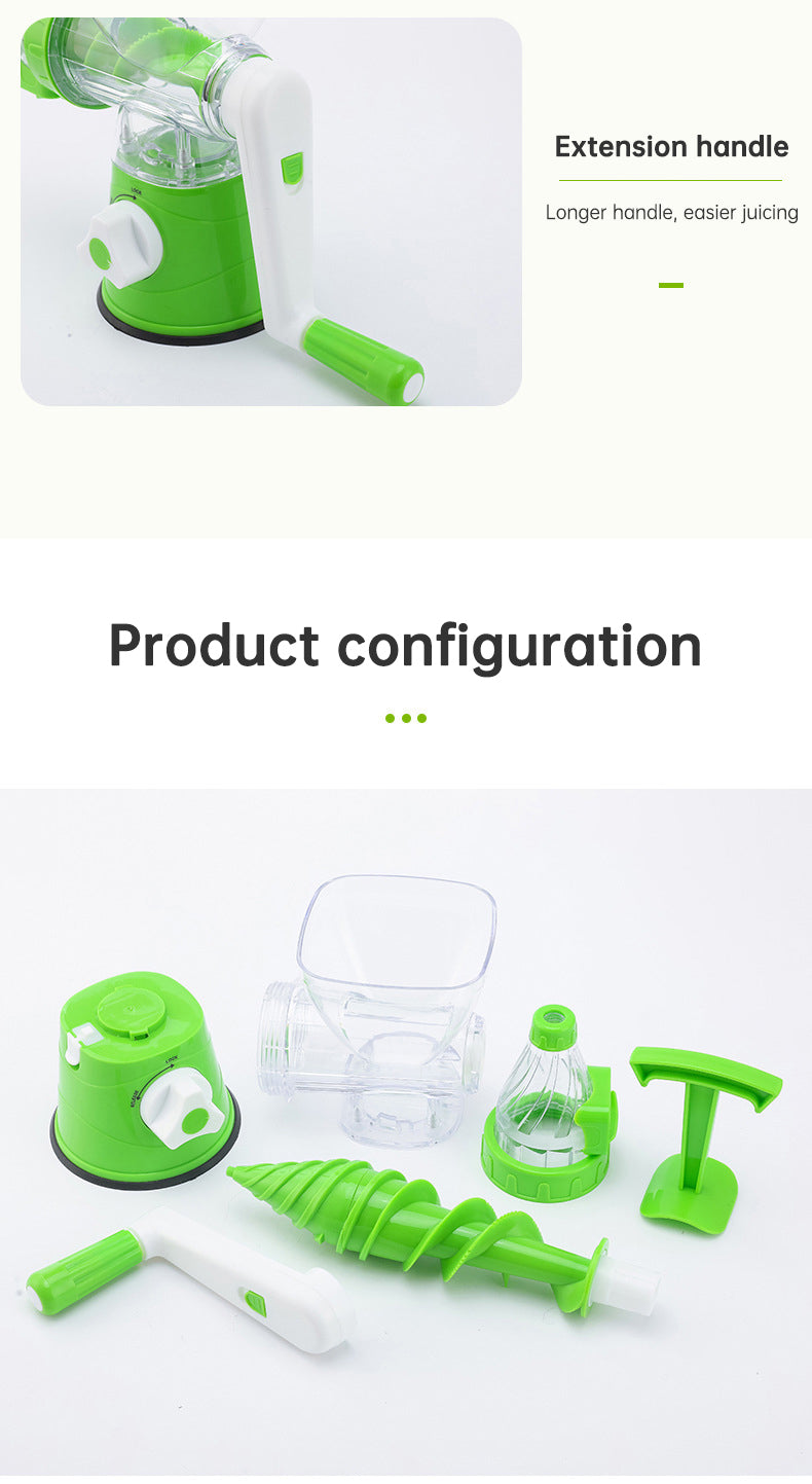 Multifunctional manual rotary juicer
