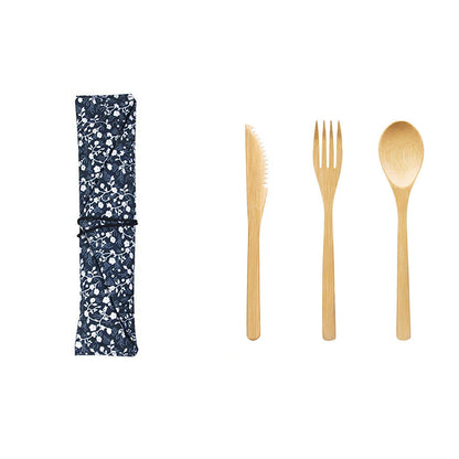 Cloth bag set outdoor environmentally friendly tableware