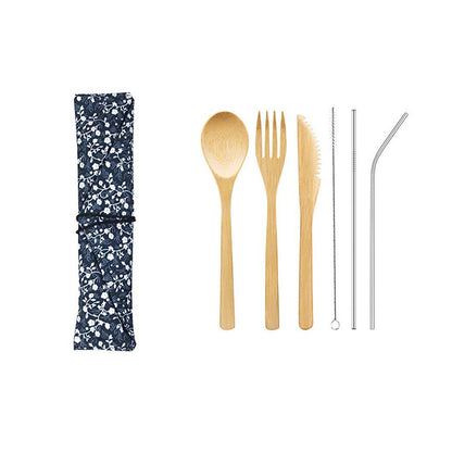 Cloth bag set outdoor environmentally friendly tableware