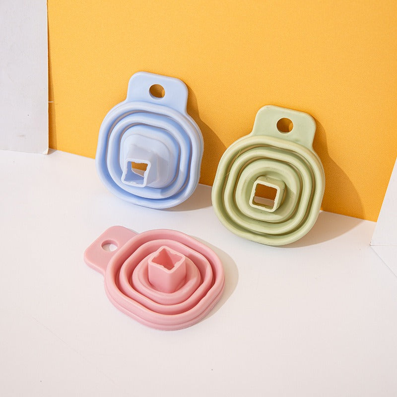 Silicone foldable telescopic long neck funnel