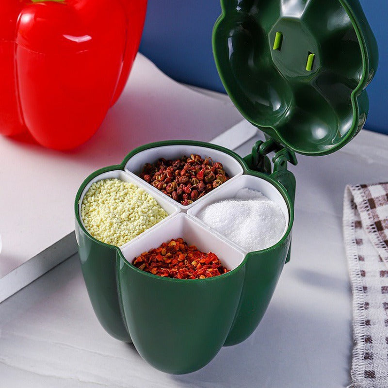 Four compartments and one cover seasoning box