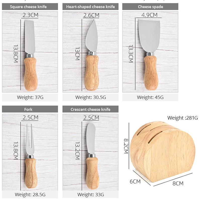 Stainless Steel Bakelite Knife Block 5-Piece Set