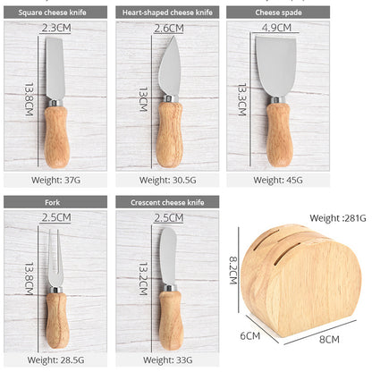 Stainless Steel Bakelite Knife Block 5-Piece Set