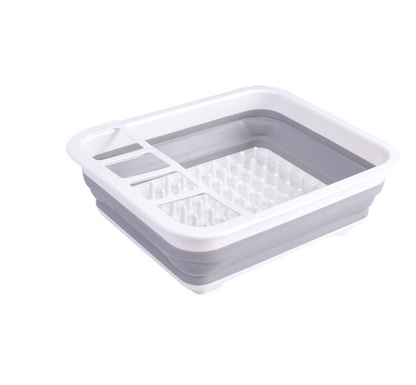 Foldable plastic dish rack