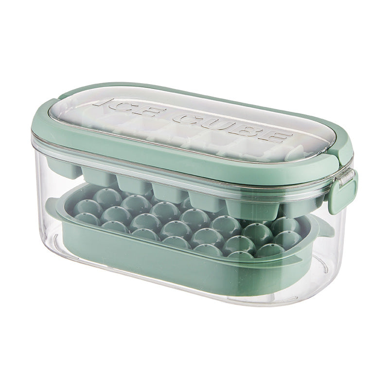 Push-type silicone 2-in-1 ice maker