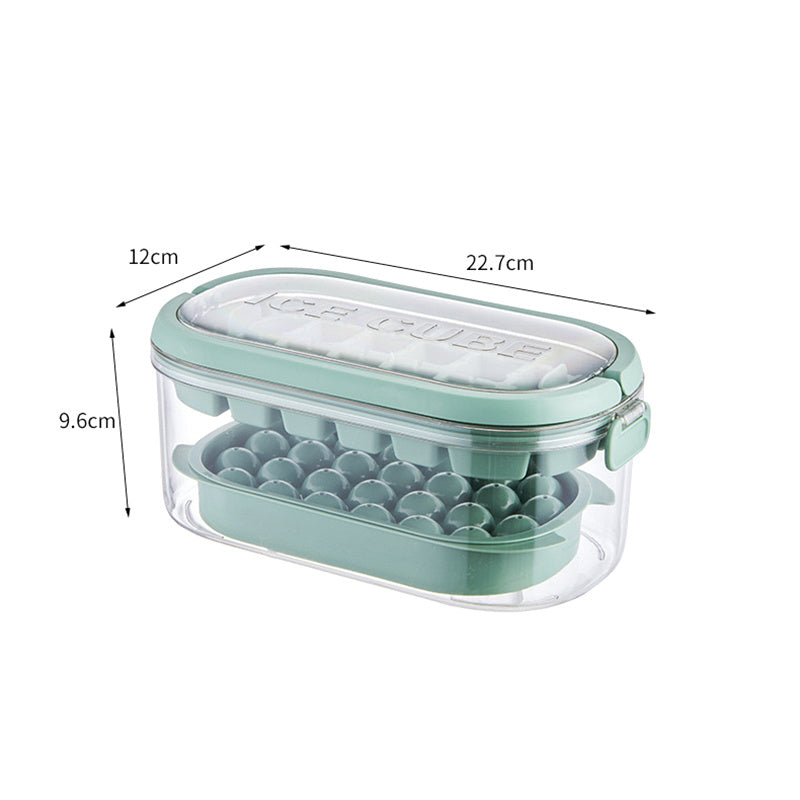 Push-type silicone 2-in-1 ice maker