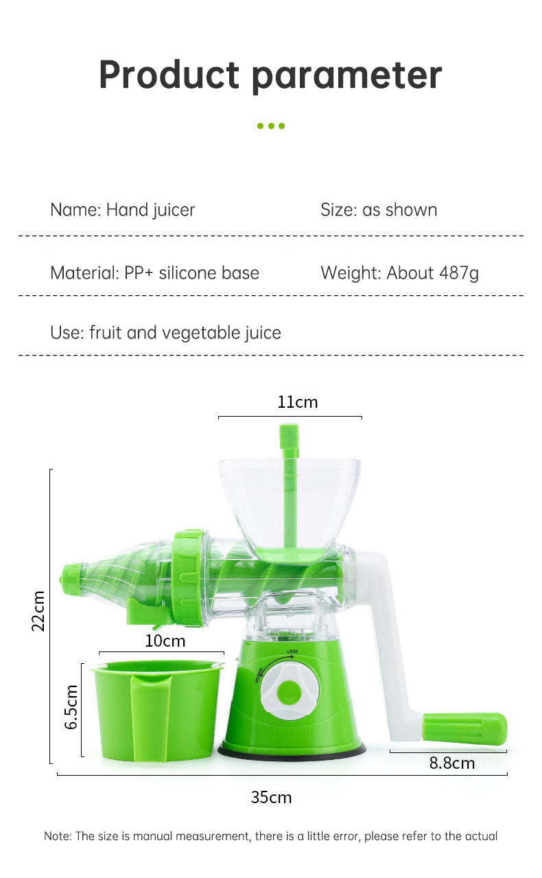 Multifunctional manual rotary juicer