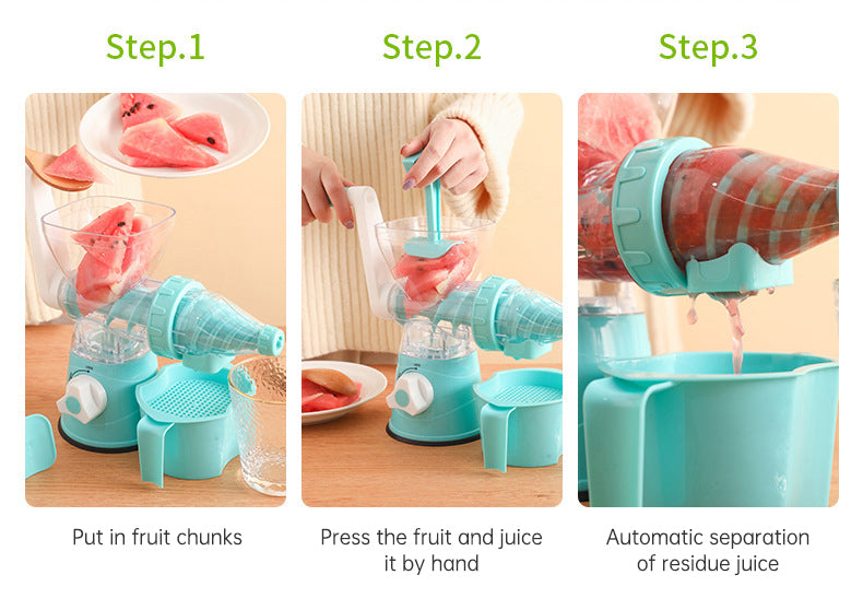Multifunctional manual rotary juicer