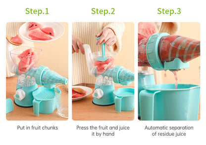 Multifunctional manual rotary juicer