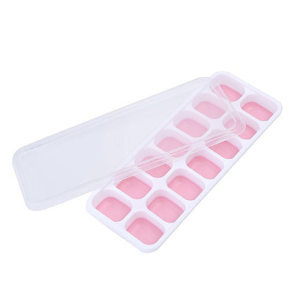 14 Square Food Grade Ice Cube Molds with Lids