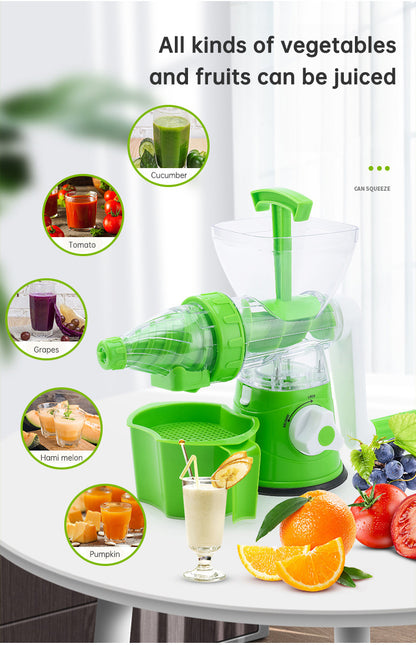 Multifunctional manual rotary juicer