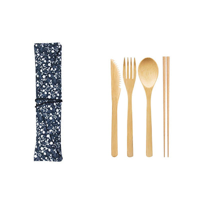 Cloth bag set outdoor environmentally friendly tableware