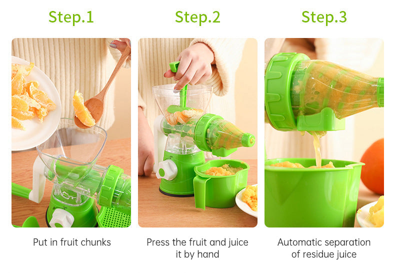 Multifunctional manual rotary juicer