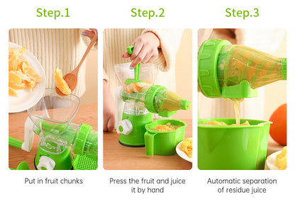 Multifunctional manual rotary juicer