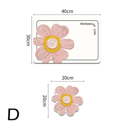Set of 2 flower shaped placemats